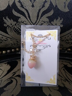 Princess Strawberry shiny ribbon necklace