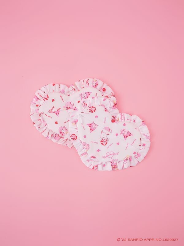 Sanrio characters heart frill pouch
