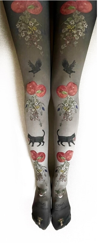 Witch&#39;s Tea Garden tights, Color: Black