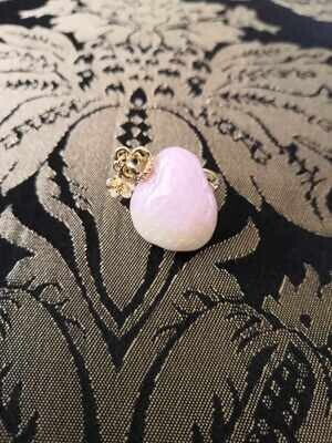 Half crown strawberry and white small flower ring