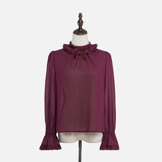 Midnight whispers blouse, Color: Bordeaux