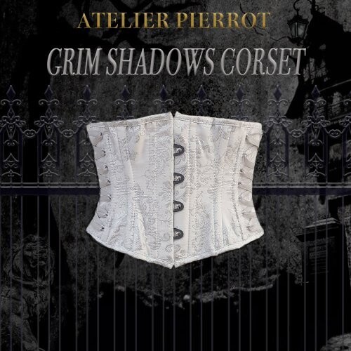 Grim Shadows Corset, Color: White silver