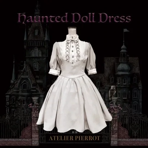 Haunted Doll Dress, Color: Gray x White