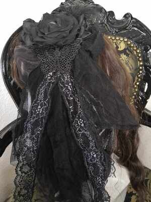 Corsage Headdress Black x black