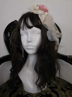 Corsage Headdress Ivory x lavender