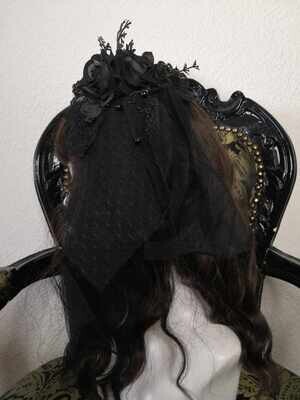 Corsage Headdress Black x black