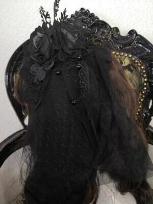 Corsage Headdress Black x black