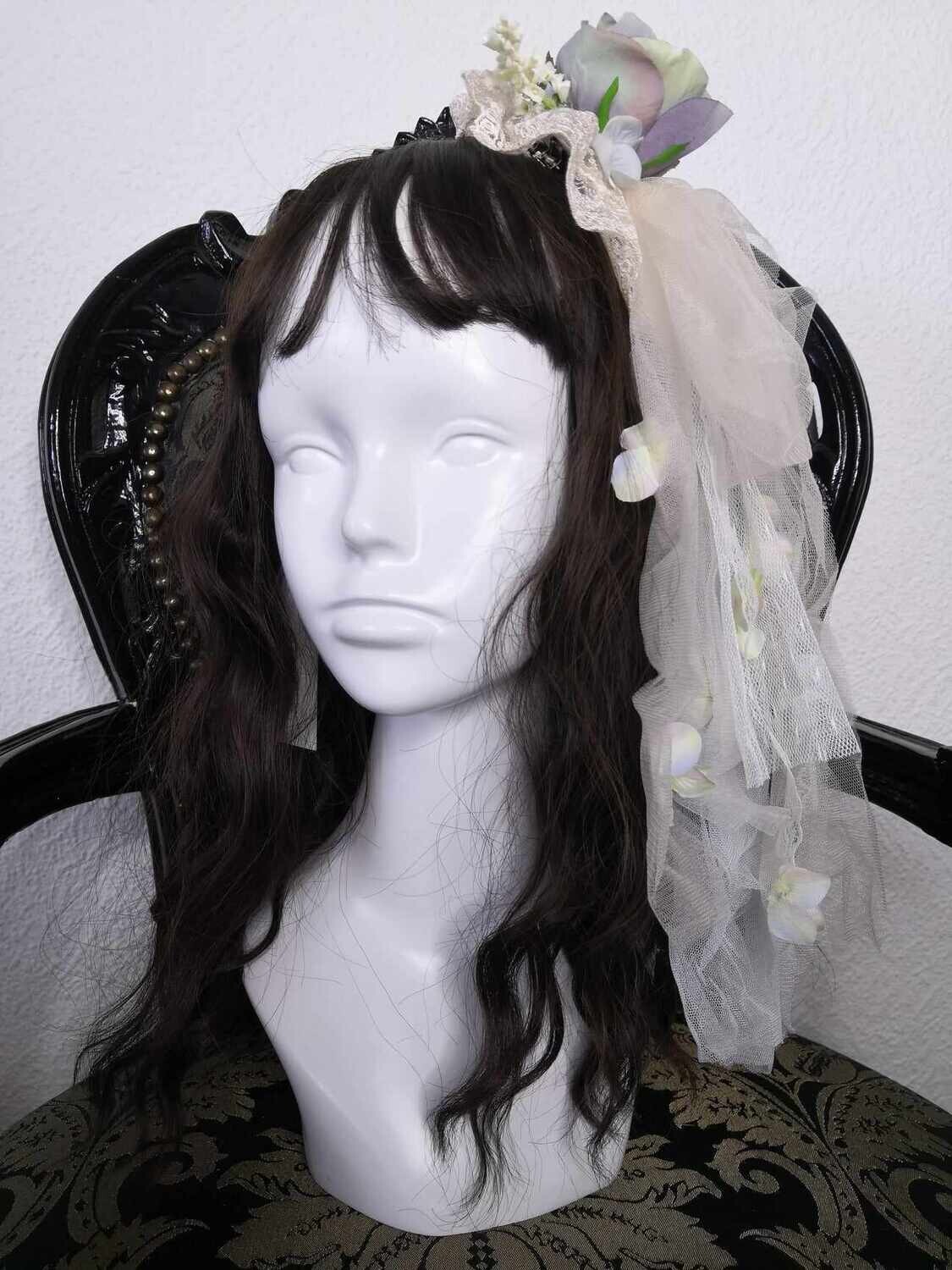 Corsage Headdress Ivory x Sax