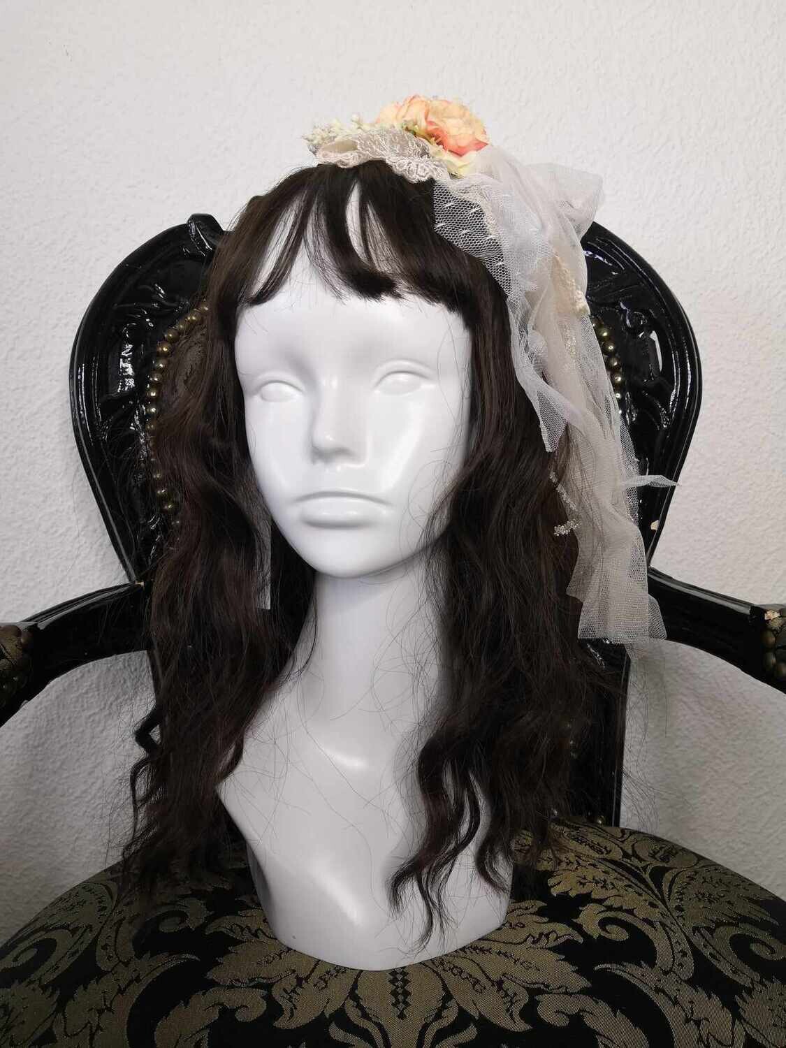 Corsage Headdress Ivory x Orange