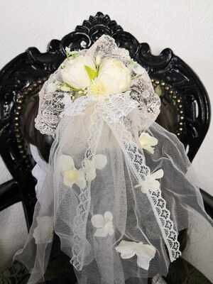 Corsage Headdress Ivory x white