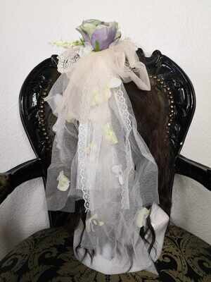 Corsage Headdress Ivory x Sax