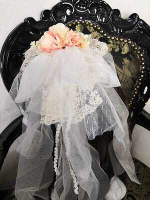Corsage Headdress Ivory x Orange