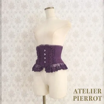 ATELIER PIERROT　Frill Short Corset　ブラック ATELIER-PIERROT】Frill Short Corset/TPC-105 | K