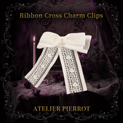 Ribbon Cross Charm Clips