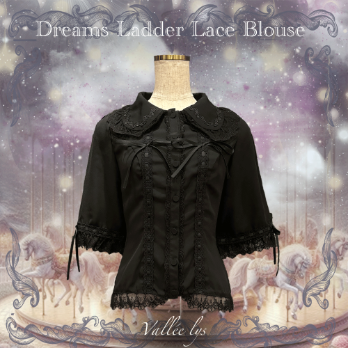 【Valléelys】ヴァレリスDreamsLadderLace Blouse Valléelys】ヴァレリスDreamsLadderLace Blouse Vallée Lys] Vallellis