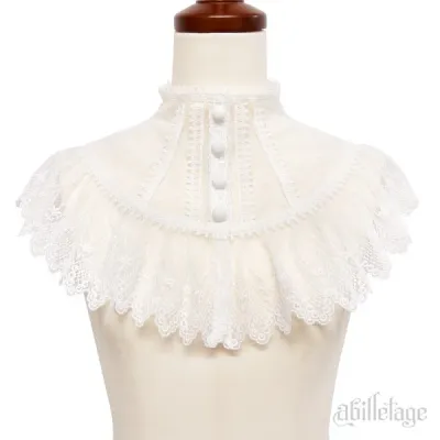 Noir Lace collar White