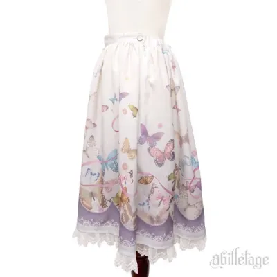 Butterfly Skirt Midium Ivory