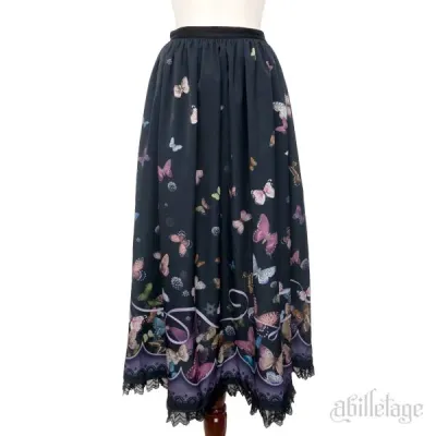 Butterfly Skirt Long Black
