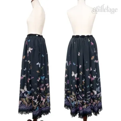 Butterfly Skirt Long Black