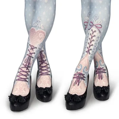 Ankle Decoration Heart&amp;Spade - Snow Blue -