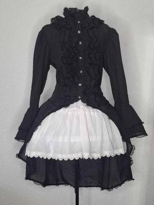 Black fish tale long blouse