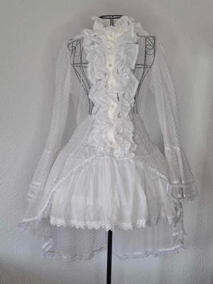 Fish tale long blouse transparent garment