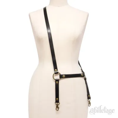 Fake laether strap black