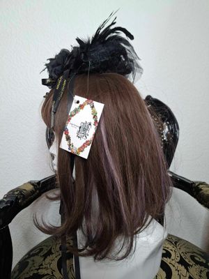 Gothic crow head piece