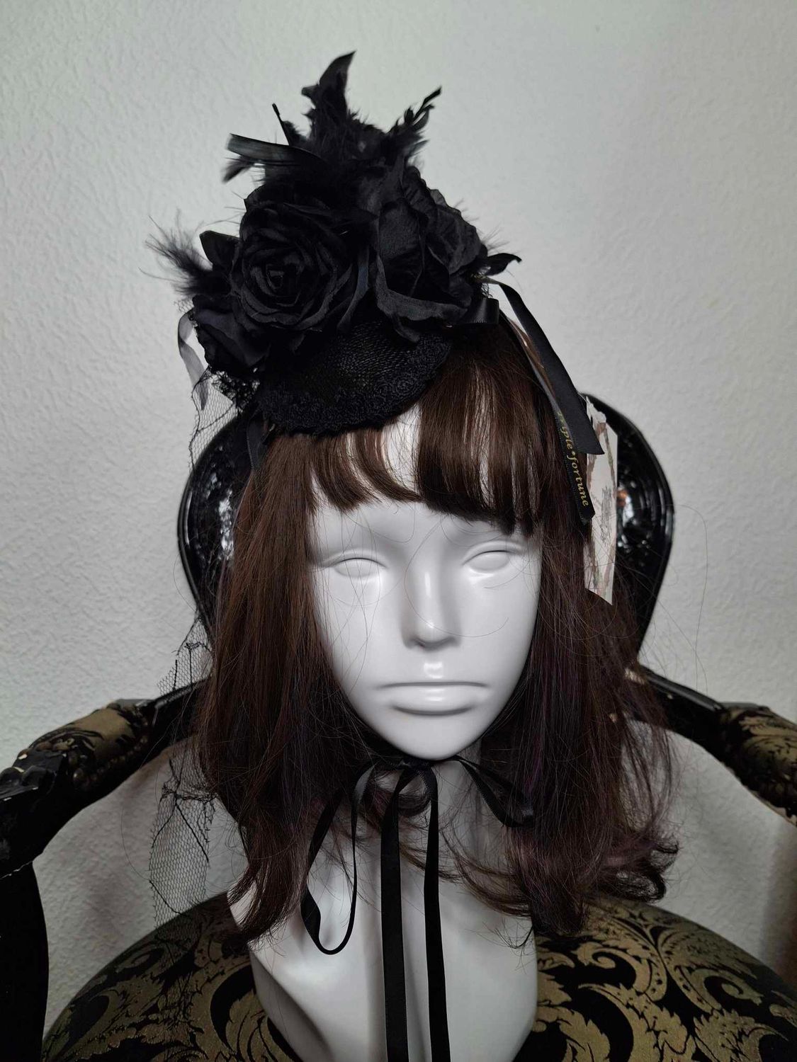 Gothic crow head piece