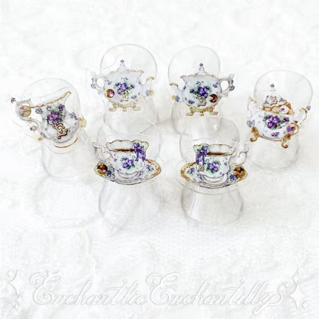 Dolled Up Ring Violet Tea Set