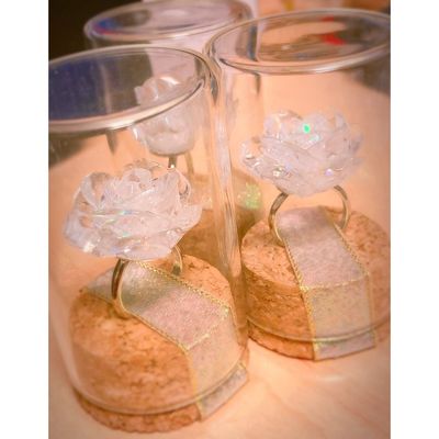 Frozen ice rose ring