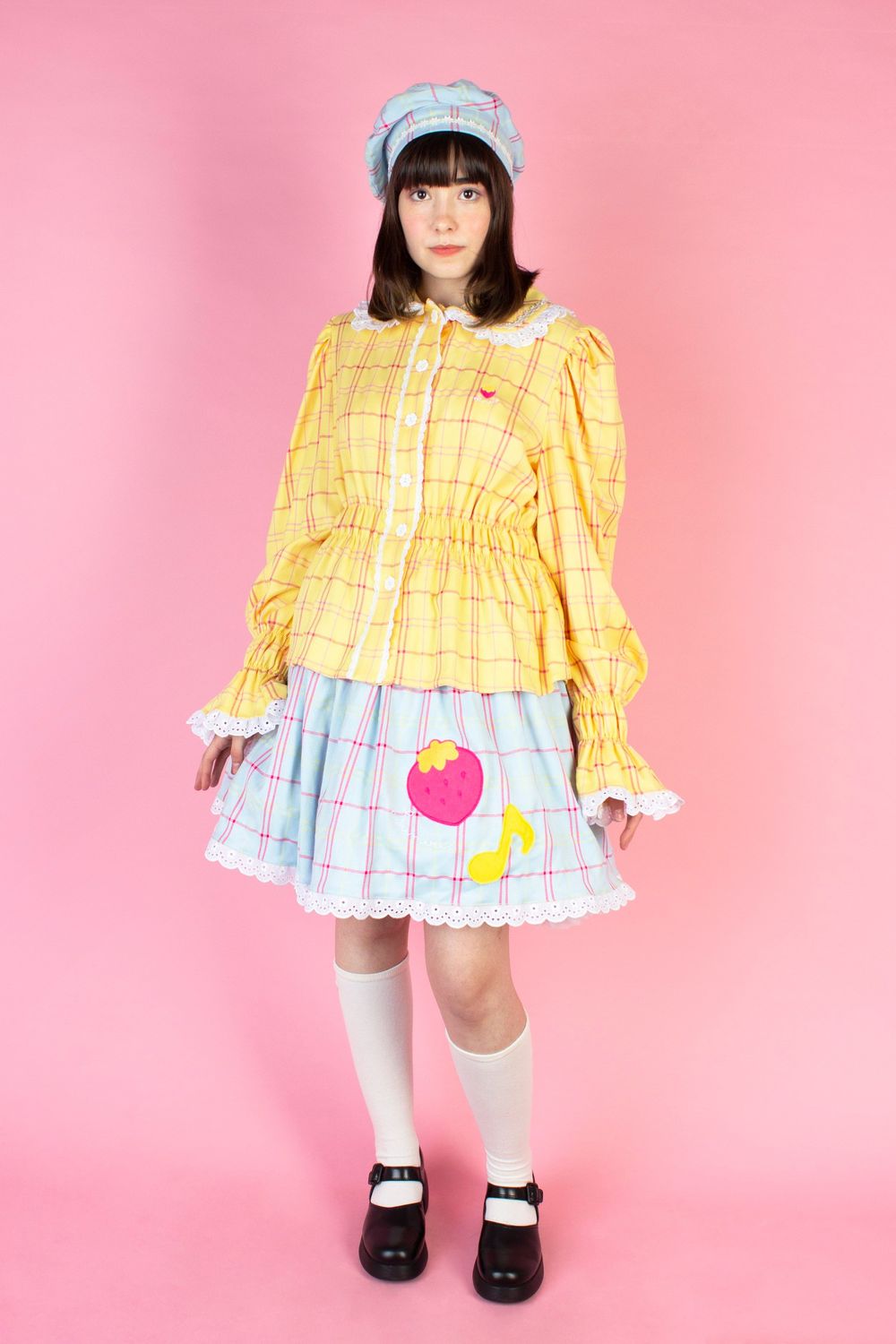 Happy tartan blouse long sleeves
