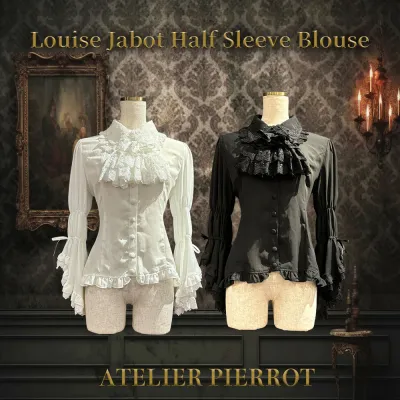 Louise Jabot Half Sleeve Blouse