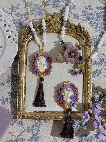 Tapestry of Victorian series - Cameo 2 way necklace -
