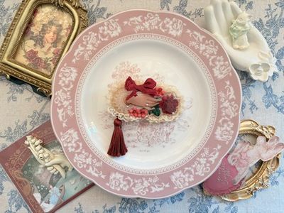 Marquise Palm series - Rose Hair clip -