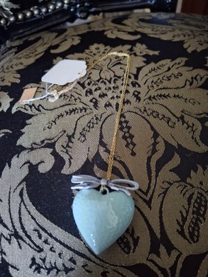 Ribbon and Macaron Heart necklace