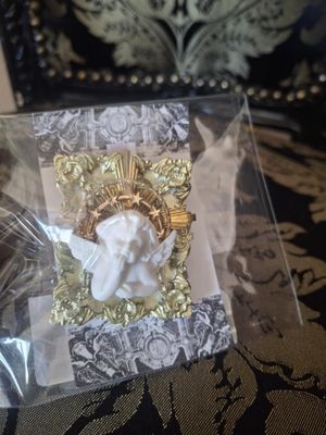 Frame and Angel brooch