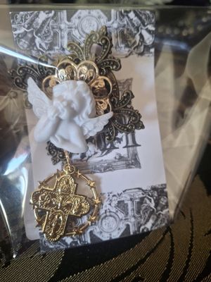 Antique and Angel brooch