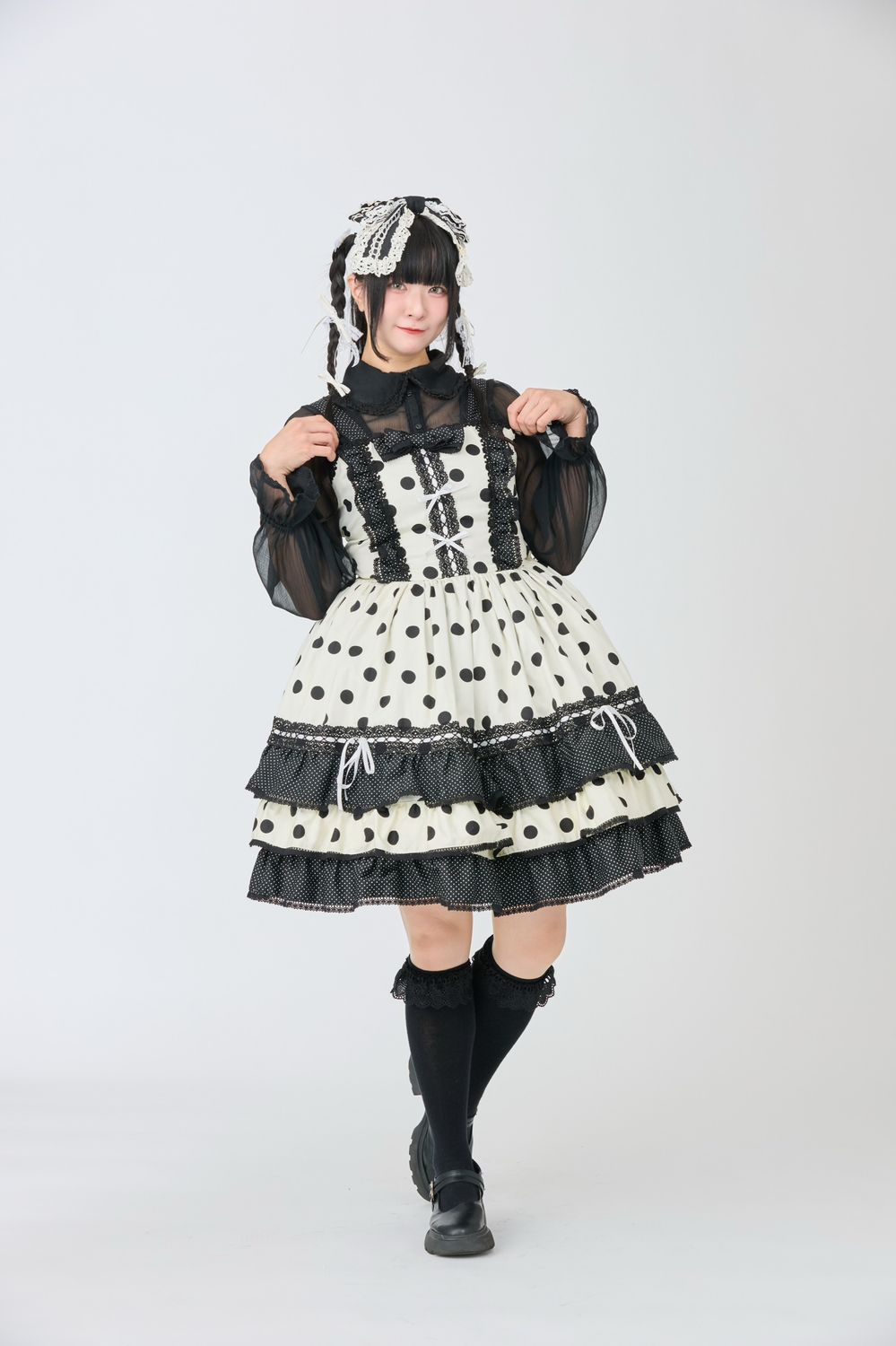 Dot frill JSK