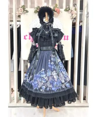 Monochromatic Rose one piece Black x blue