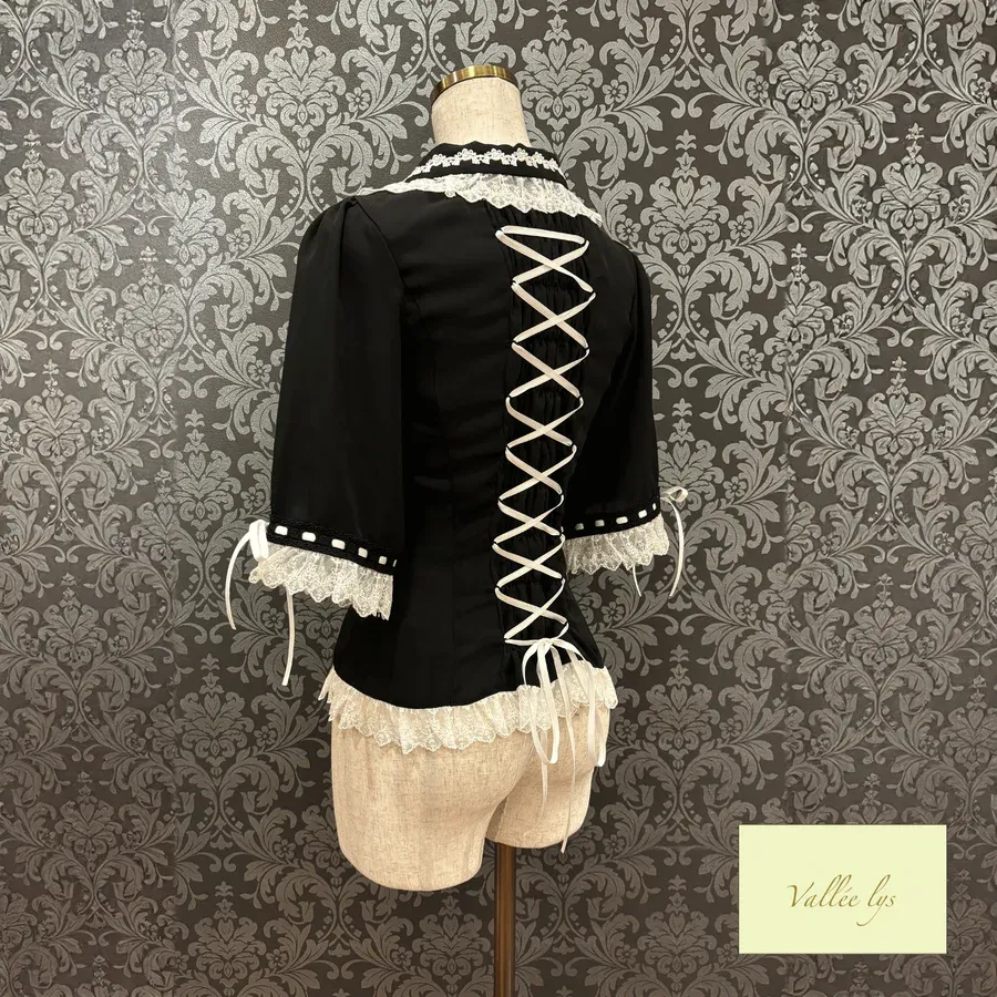 Valléelys】ヴァレリスDreamsLadderLace Blouse Vallée Lys] Vallellis