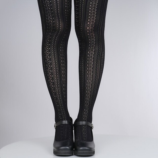 Line lace lace up tights