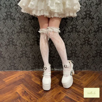 【Vallée lys】Velarium Lace Overknee Socks