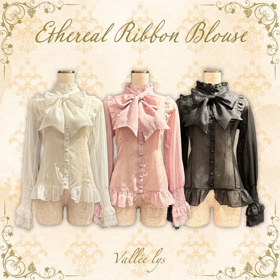 【Vallée lys】Ethereal Ribbon Blouse