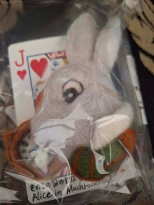 Rabbit Face Brooch with pocket watch