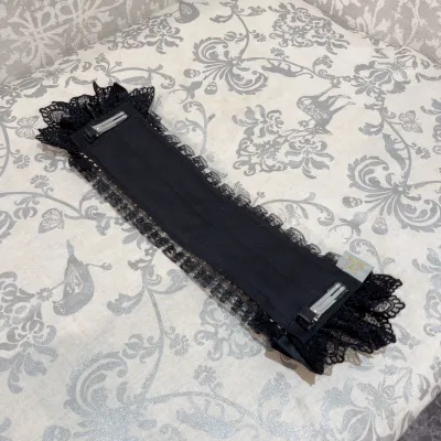 Embroidery headdress Black