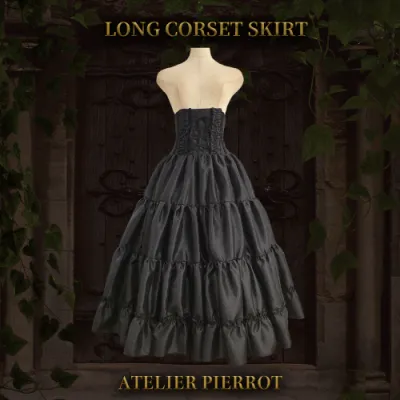 Long Corset Skirt Black