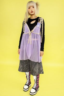 LAVENDER JELLYFISH Pastel Purple Tulle Camisole Dress ~ Renkillah x Mad Choco