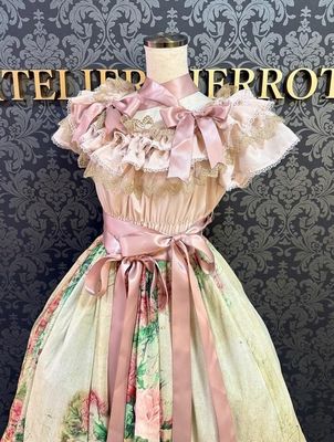 Antique Rose Shirring one piece