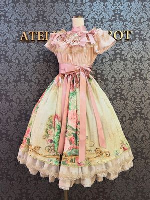 Antique Rose Shirring one piece
